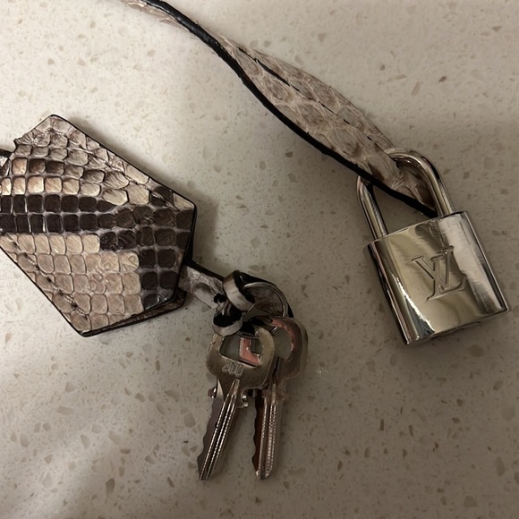 Louis Vuitton Rare Python Clochette with Silver Lock & Keys. Key #300. - Picture 3 of 3